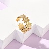 Adjustable 304 Stainless Steel Cuff Open Rings for Women RJEW-Z122-03G-04-1