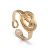 Ion Plating(IP) 304 Stainless Steel Cuff Rings RJEW-G285-78G-1