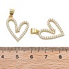 Brass With Cubic Zirconia Pendants KK-Q006-14G-3