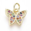 Brass Micro Pave Cubic Zirconia Charms LS-ZIRC-I032-59G-1