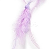 Woven Web/Net with Feather Hanging Ornaments HJEW-G025-03C-3