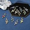 12Pcs 2 Colors Rack Plating Alloy Rhinestone Pendants FIND-FS0003-70-10