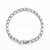 Tarnish Resistant 304 Stainless Steel Curb Chain Bracelets LS-BJEW-P064-28P-1
