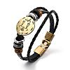 Braided Leather Cord Retro Multi-strand Bracelets BJEW-L616-20I-1