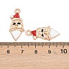 Christmas Theme Alloy Enamel Pendants FIND-I065-02F-KCG-3