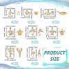 16Pcs 8 Styles Alloy Pendants TIBEP-BC0001-06-2