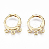 Brass Huggie Hoop Earring Findings KK-N233-082-NF-1