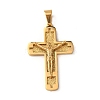 304 Stainless Steel Religion Jesus Cross Pendants STAS-F323-08G-1