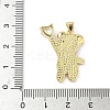 Brass Micro Pave Cubic Zirconia Shell Pendants KK-L239-003G-3