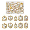 30Pcs 5 Styles Crystal Glass Rhinestone Pendants RB-TA0001-09-2