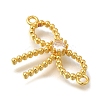 Rack Plating Brass Pave Clear Cubic Zirconia Bowknot Connector Charms LS-KK-I716-29G-2