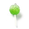 Translucent Resin Imitation Food Pendants RESI-R435-02B-1