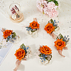 Cloth Flower & Foam Wrist Corsage with Plastic Pearl BJEW-WH0022-33A-3