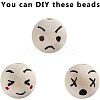 Unfinished Wood Beads LS-WOOD-WH0011-01E-5
