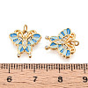304 Stainless Steel Pave Crystal Rhinestone and Enamel Pendants STAS-T069-70B-3