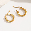 Fashionable 201 Stainless Steel Twist Hoop Earrings RQ5508-4