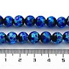 Glow in the Dark Luminous Style Handmade Silver Foil Glass Round Beads LS-FOIL-I006-8mm-02-4