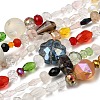 Mixed Electroplate Glass Beads Strands EGLA-A003-01-3