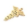 304 Stainless Steel Snake Pendants STAS-S150-02G-2