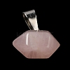 Natural Rose Quartz Pointed Pendants G-K335-03P-14-4