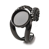 304 Stainless Steel Cuff Ring Components STAS-P454-01B-B-1