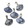 Natural Blue Spot Jasper Pendants G-Z067-05P-04-2