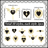 20Pcs 10 Styles Alloy Enamel Gothic Style Pendants PALLOY-SC0004-45C-2
