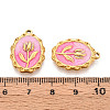 304 Stainless Steel Enamel Pendants STAS-N110-27B-G-3