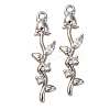 Brass Micro Pave Clear Cubic Zirconia Pendants KK-Z112-43P-1