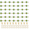 DIY Flower Brass Enamel Link Chains Bracelets/Necklaces Making Finding Kits DIY-AR0004-11-1