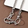 304 Stainless Steel Cuban Link Chain Skull Pants Chains with S-Hooks AJEW-D001-01C-ASP-4