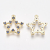 Brass Cubic Zirconia Pendants X-KK-T038-505E-2