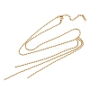 304 Stainless Steel Ball Chain Tassel Y Necklaces for Women LS-NJEW-Z104-01G-3