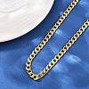 6MM 304 Stainless Steel Cuban Link Chain Necklaces for Women NJEW-G177-01G-2