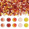   500Pcs 5 Colors Transparent Spray Painted Crackle Glass Beads CCG-PH0001-16-1