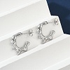 Non-Tarnish 304 Stainless Steel Melting Dripping Stud Earrings LS-EJEW-E199-08P-4