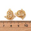 Brass Micro Pave Cubic Zirconia Pendants KK-K382-51G-3