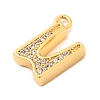 Brass Micro Pave Cubic Zirconia Charms KK-C117-12G-U-2