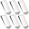 6Pcs Stainless Steel Money Clips TOOL-GF0003-55-1