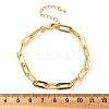 Brass Paperclip Chain Bracelets for Women Men BJEW-F494-03G-3