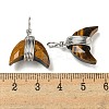 Natural Tiger Eye Copper Wire Wrapped Pendants G-B079-01P-01-3