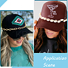 6Pcs 6 Styles Ocean Theme Cowrie Shell & Aluminum & Brass & Alloy Baseball Cap Chain HJEW-SC0002-37-6