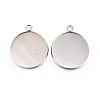 Tarnish Resistant 304 Stainless Steel Pendant Cabochon Settings LS-STAS-F191-14P-H-1
