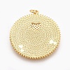 Brass Micro Pave Cubic Zirconia Pendants LS-ZIRC-O026-25G-NR-2