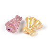 UV Plating Opaque Acrylic Beads TACR-T017-94M-2