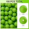 100Pcs Silicone Beads Round Rubber Bead 15MM Loose Spacer Beads for DIY Supplies Jewelry Keychain Making JX442A-1