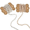 2Pcs 2 Colors Flower Iron Rhinestone Cup Chains FIND-TA0008-01-2