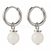 Natural White Jade Beads Earrings for Girl Women Gift EJEW-JE04607-03-1