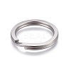 Tarnish Resistant 304 Stainless Steel Split Key Ring Clasps STAS-L226-007B-1