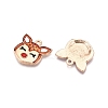 Christmas Theme Rack Plating Alloy Enamel Pendants ENAM-T021-13KCG-2